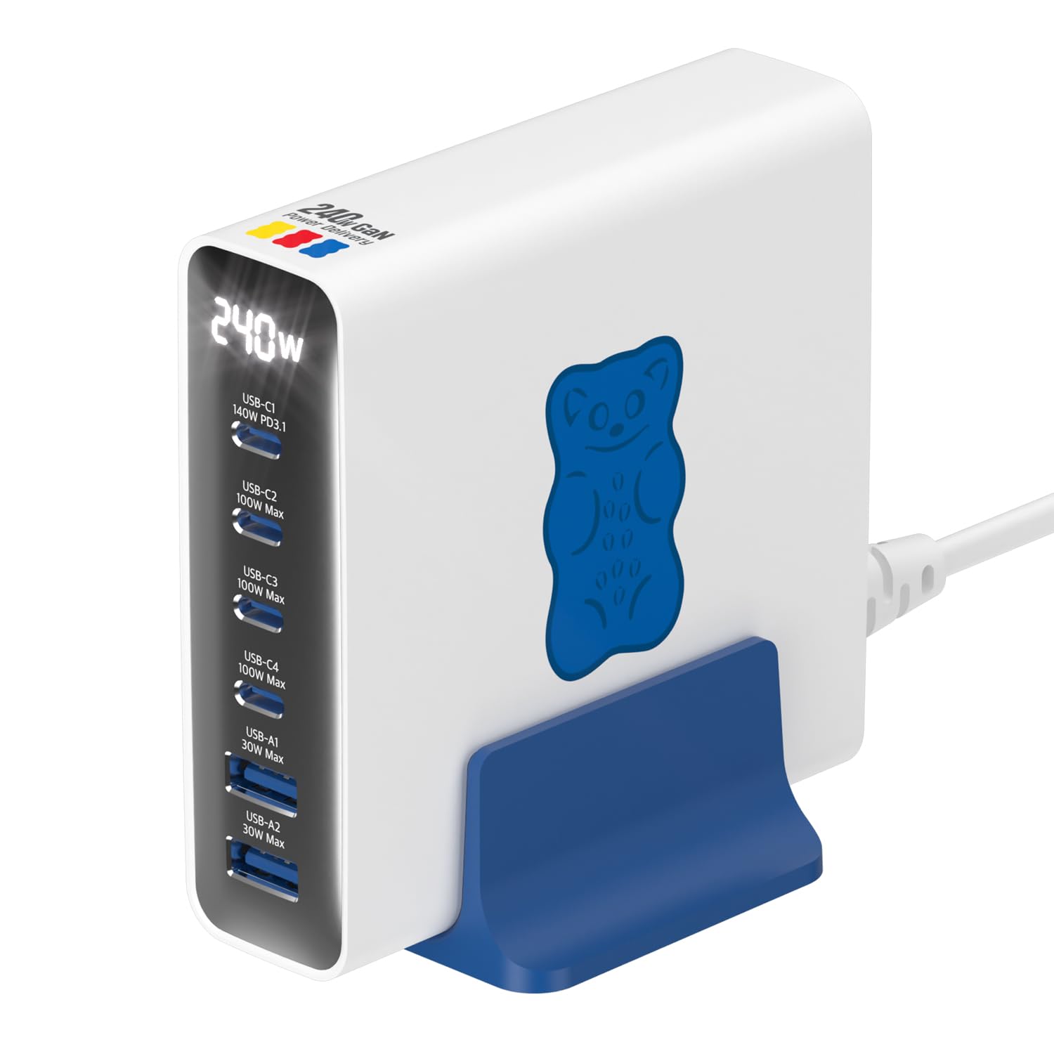 Amazon.co.jp: Haribo 240W GaN 充電ステーション 6ポート USB-C×4/USB